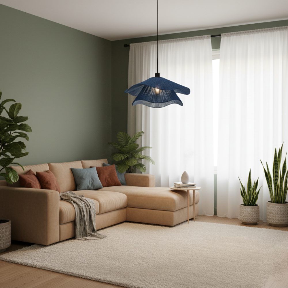 Plafonnier bohème chic Bleu Roi | Collection TANA