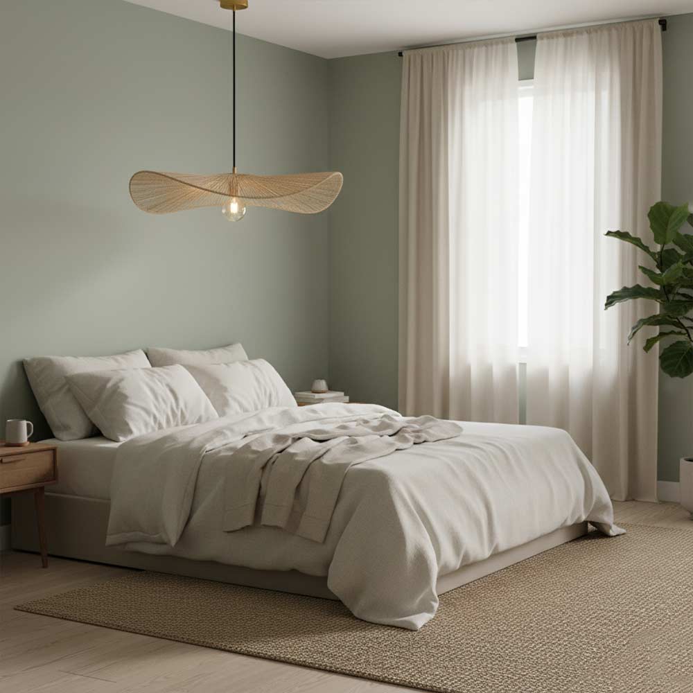 Suspension en corde naturelle bohème chic Sable | Collection MANAKARA