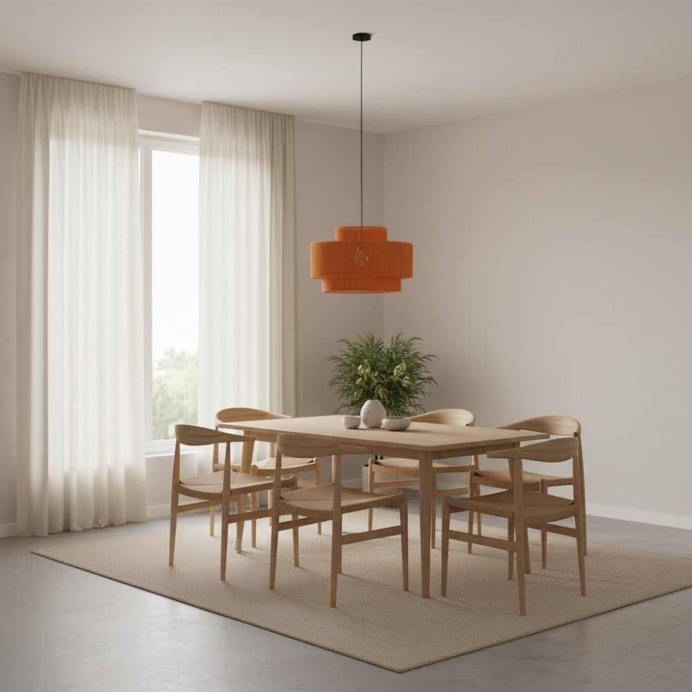 Plafonnier bohème rétro Orange | Collection MORONDAVA