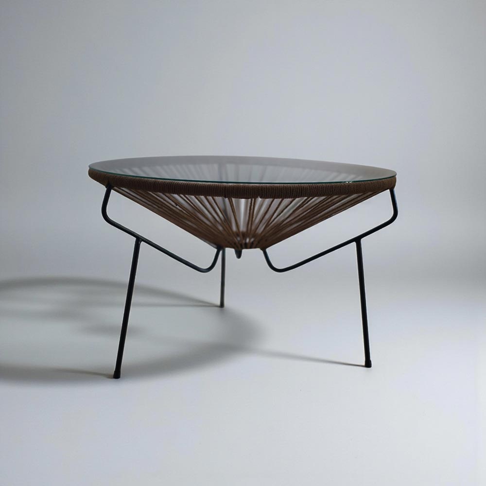 Table basse ronde Chocolat - bohème chic | 60cm