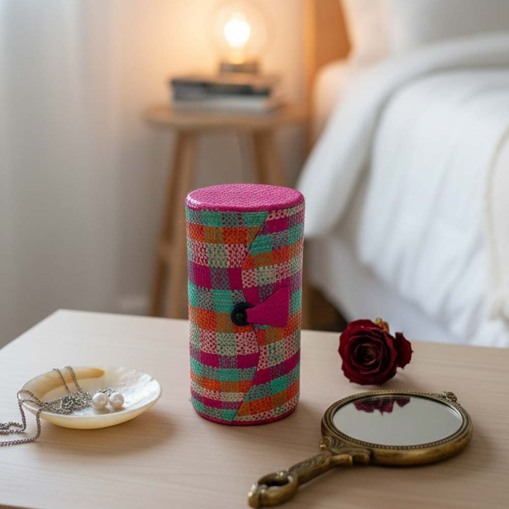 Petite boîte a bijoux pour femme | Quadrillage