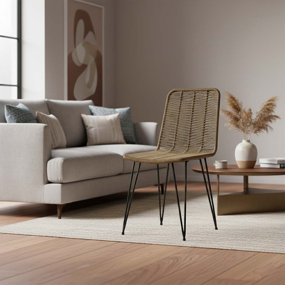 Chaise de salle à manger tressée Cannelle | Collection AMBOSITRA