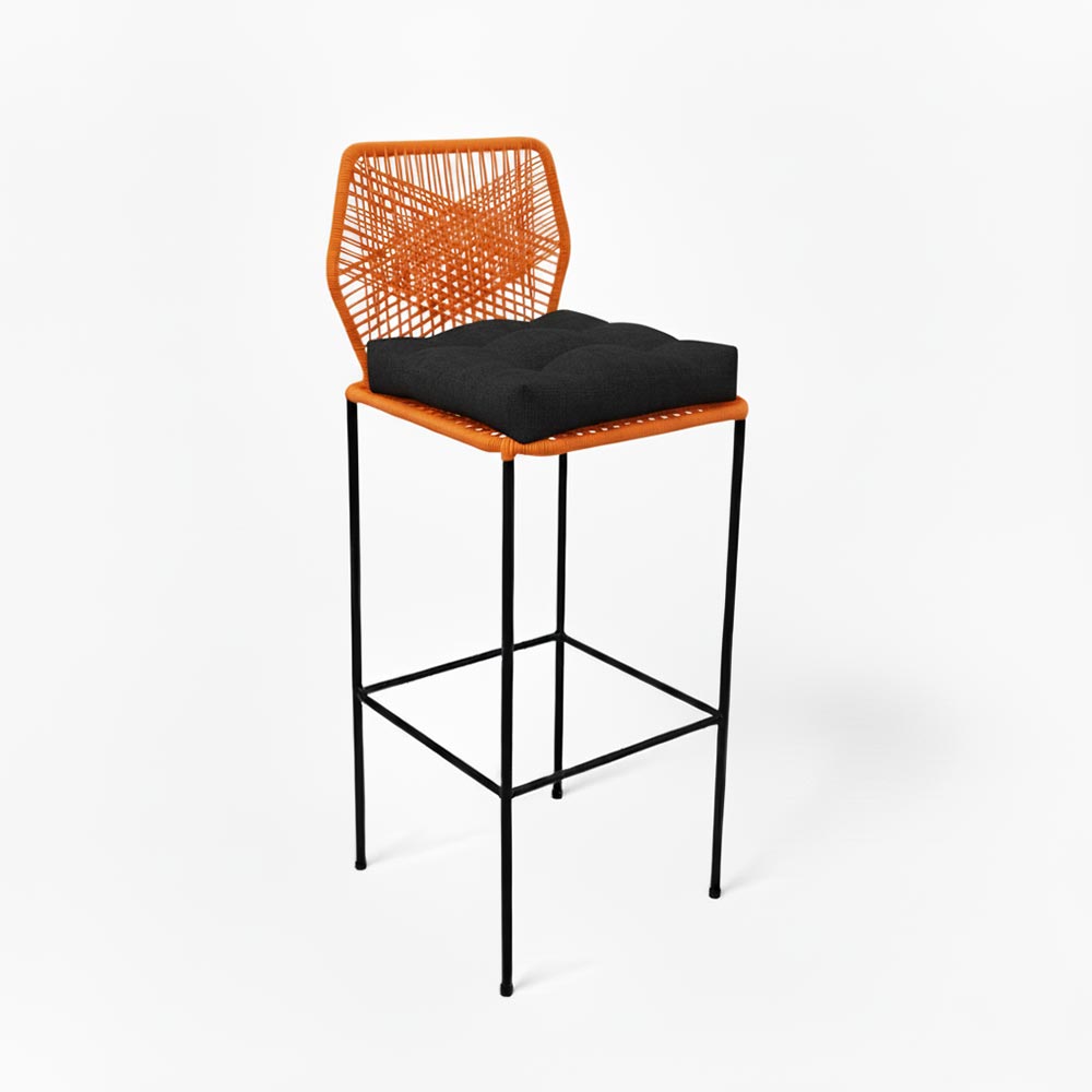 Chaise de bar design en nylon Orange | Collection Sambava