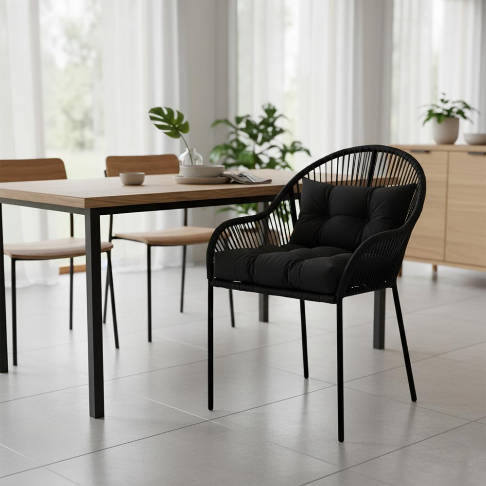 Chaise de salle à manger Noir | Collection TOAMASINA