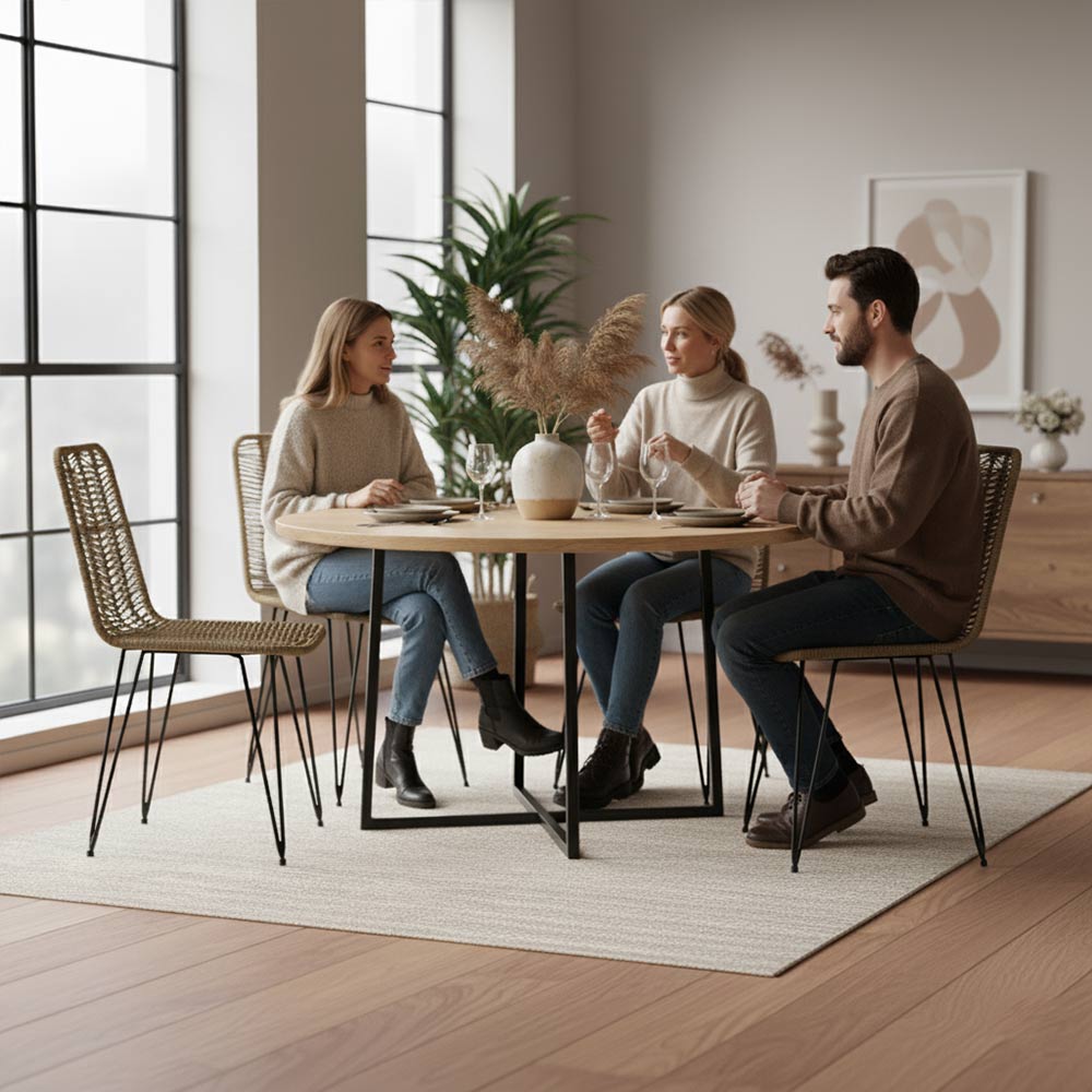 Chaise de salle à manger tressée Cannelle | Collection AMBOSITRA