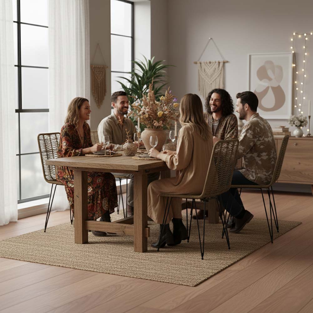 Chaise de salle à manger tressée Cannelle | Collection AMBOSITRA