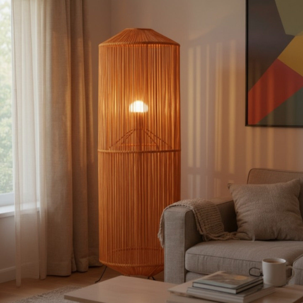 Lampe sur pied bohème chic Orange | Collection NOSY BE