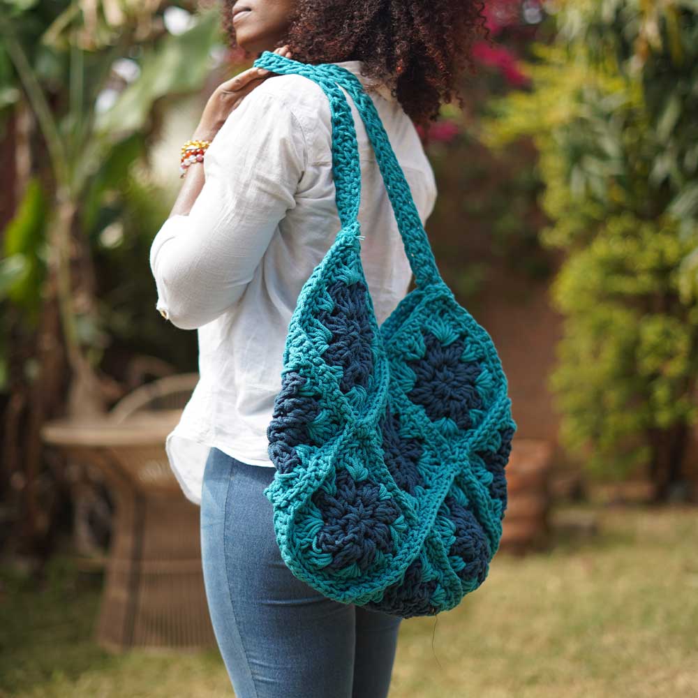 Grand sac de plage en crochet artisanal | Collection Bekopaka