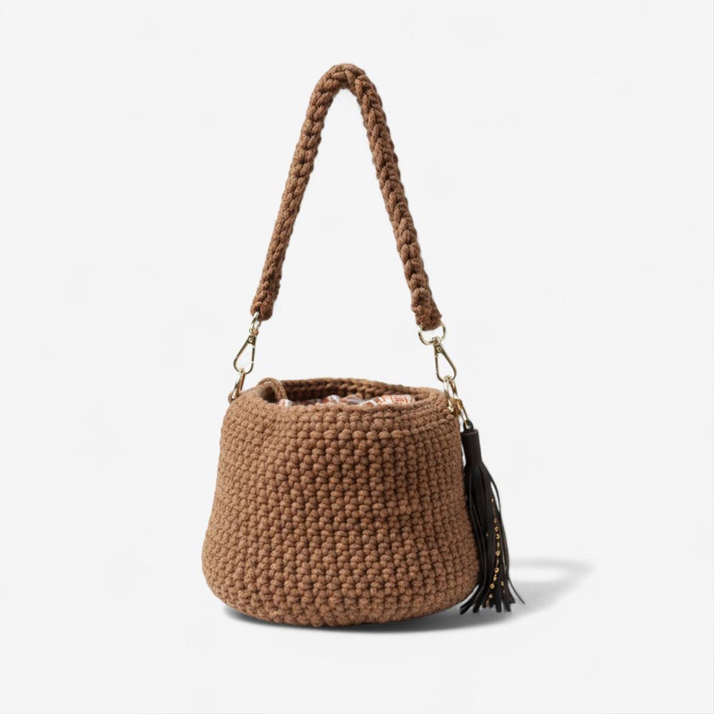 Sac seau en crochet style bohème | Collection Beloha