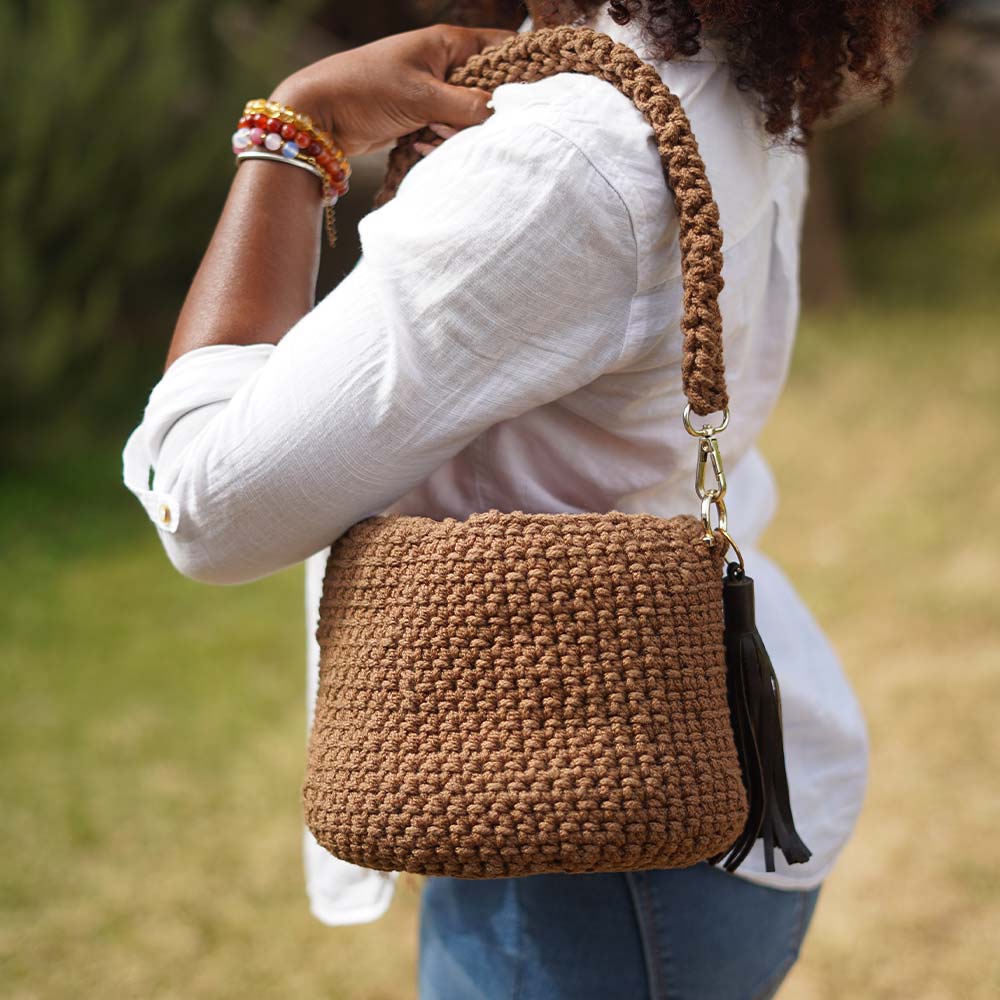 Sac seau en crochet style bohème | Collection Beloha
