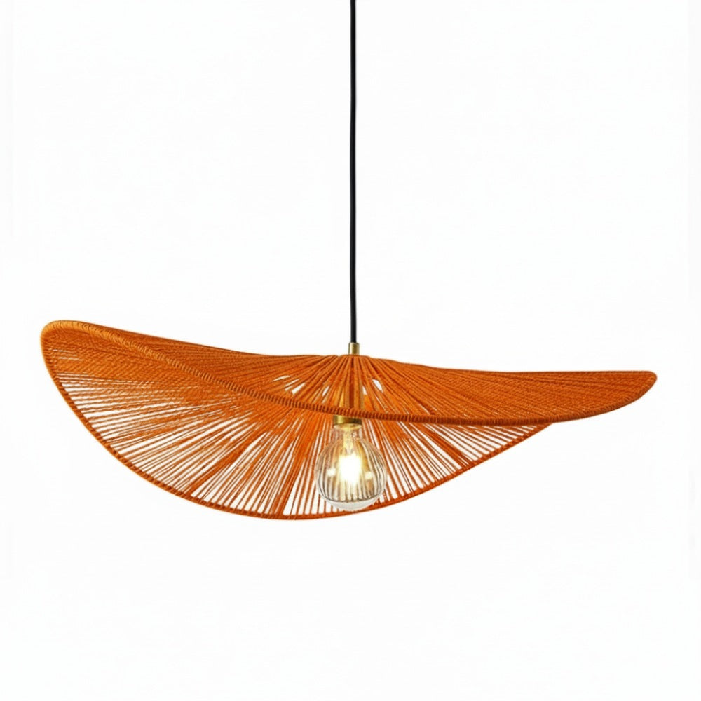 Suspension en corde naturelle bohème chic Orange | Collection MANAKARA