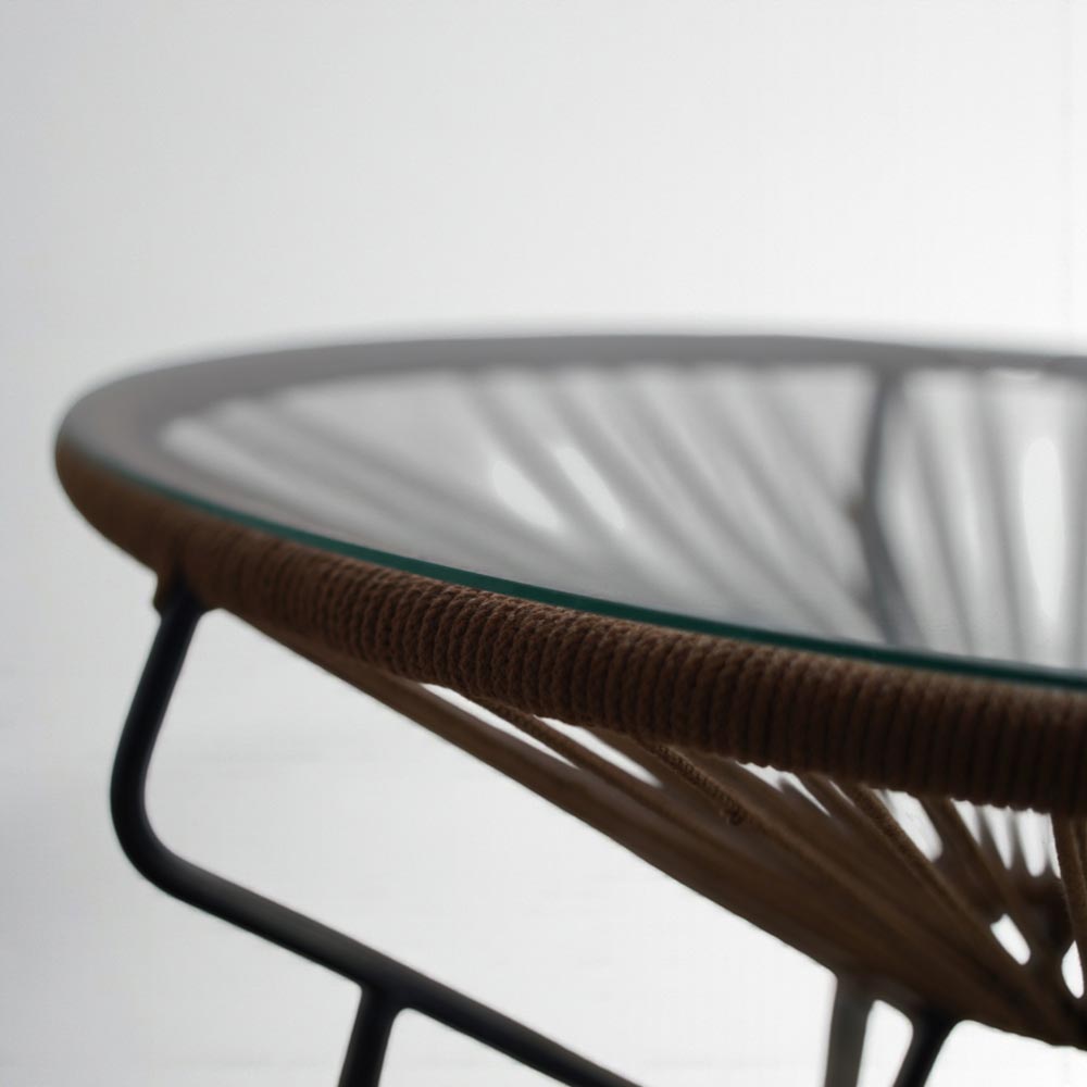 Table basse ronde Chocolat - bohème chic | 60cm