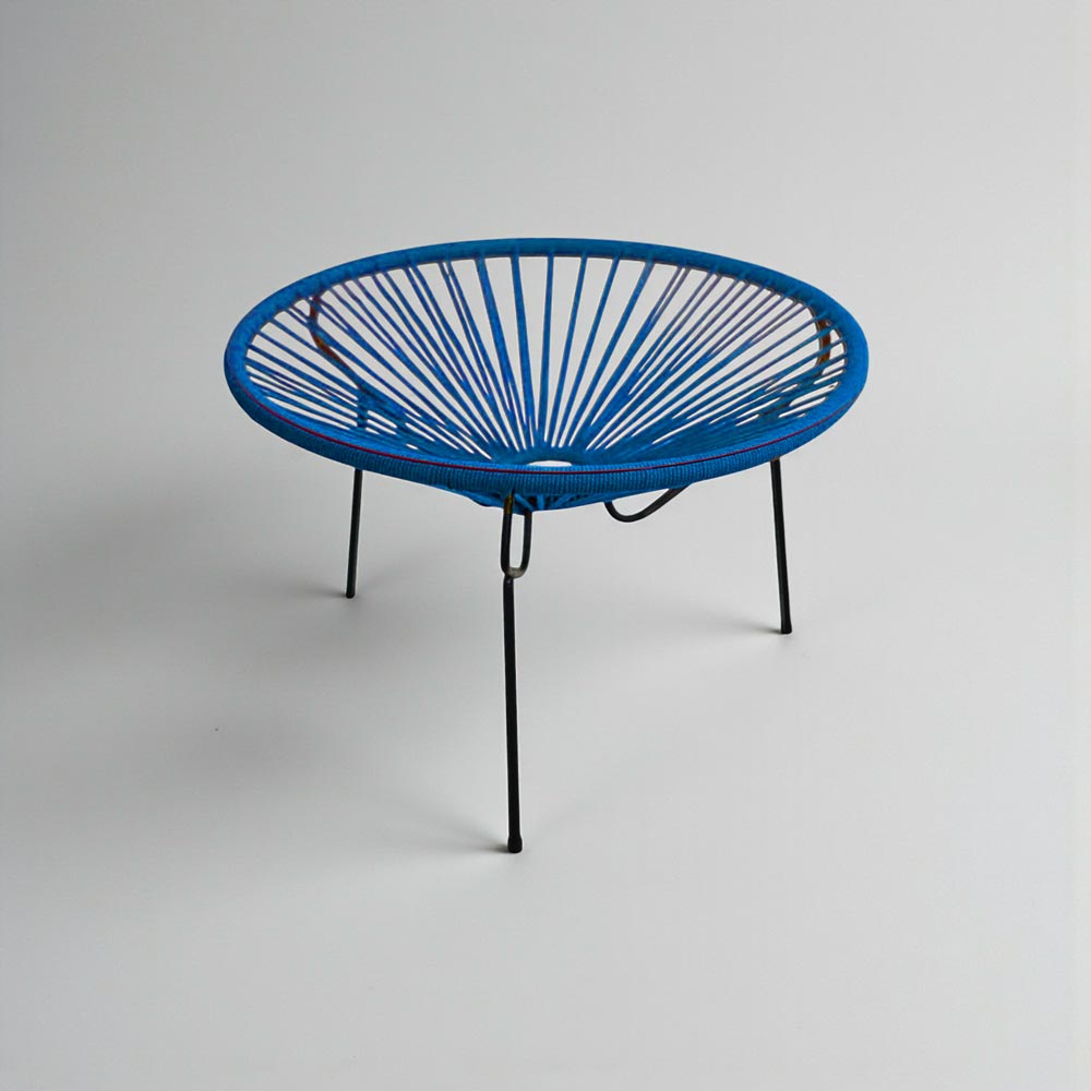 Table basse ronde Bleu Roi - bohème chic | 60cm