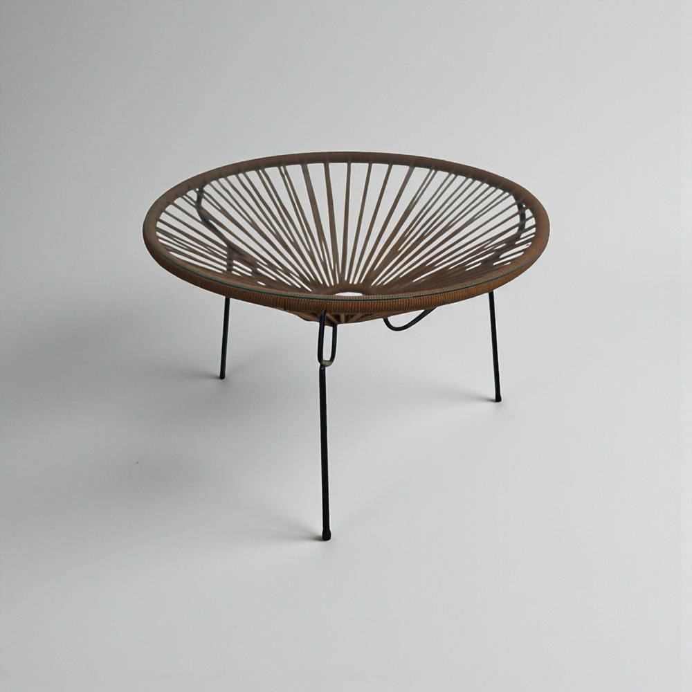 Table basse ronde Chocolat - bohème chic | 60cm