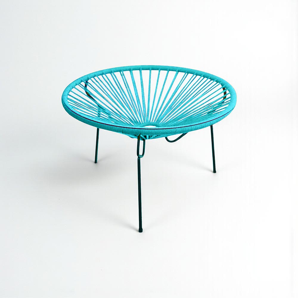 Table basse ronde Turquoise - bohème chic | 60cm