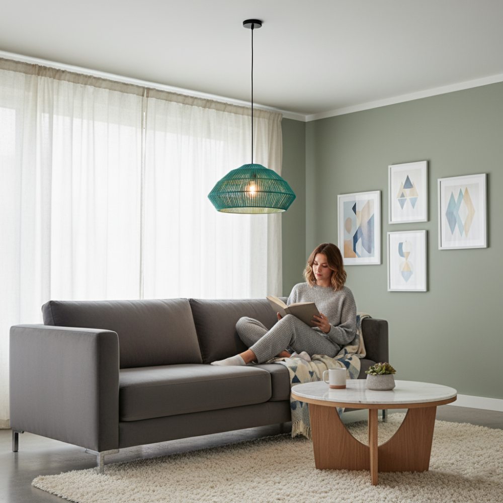 Abat-jour bohème chic Turquoise | Collection ANAKAO