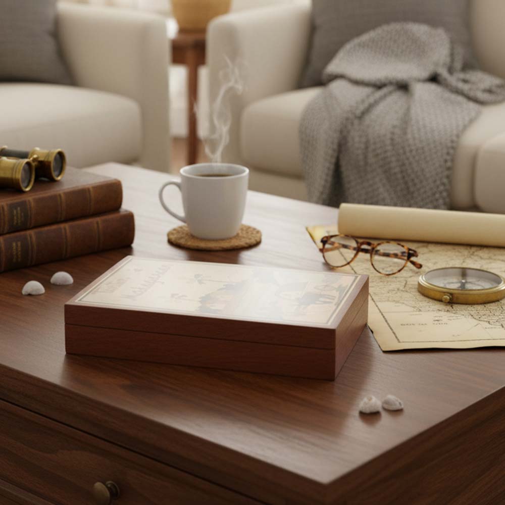 Boite de rangement en bois Tintin à Madagascar | Charette Zébus