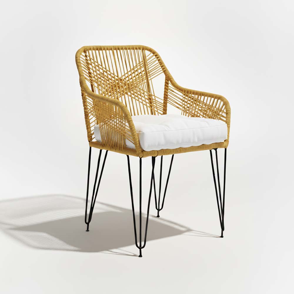 Chaise de salon bohème Miel | Collection SAMBAVA