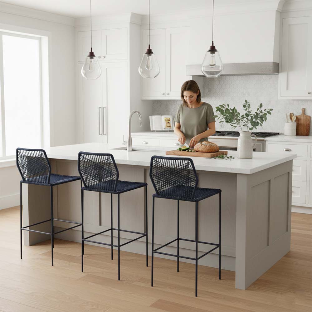 Chaise de bar design en nylon Anthracite | Collection Sambava