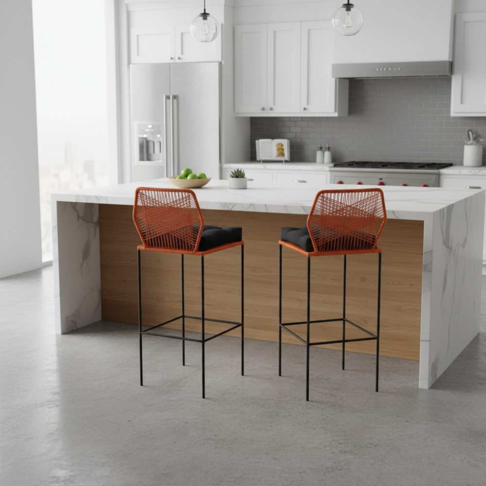 Chaise de bar design en nylon Orange | Collection Sambava