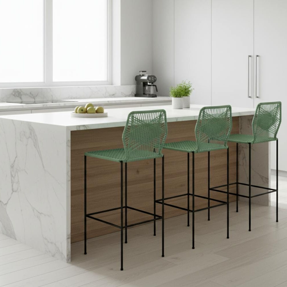 Chaise de bar design en nylon Vert d'eau | Collection Sambava