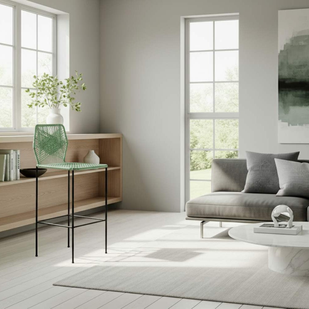 Chaise de bar design en nylon Vert d'eau | Collection Sambava