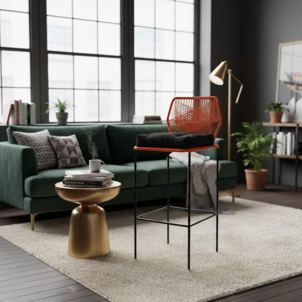 Chaise de bar design en nylon Orange | Collection Sambava