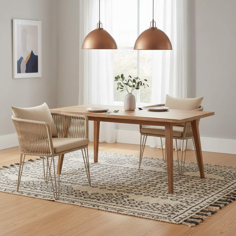 Chaise en corde tressée bohème Beige | Collection MAJUNGA