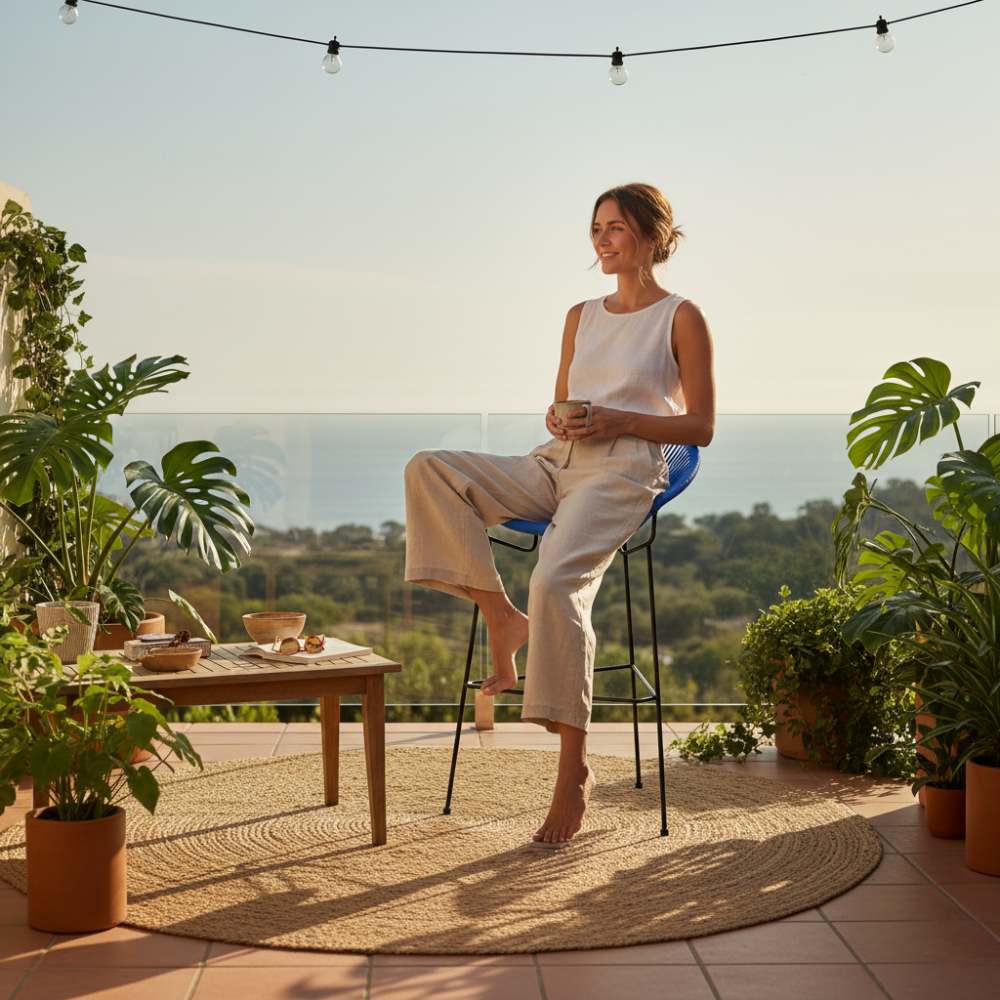 Chaise haute Acapulco Bleu Roi