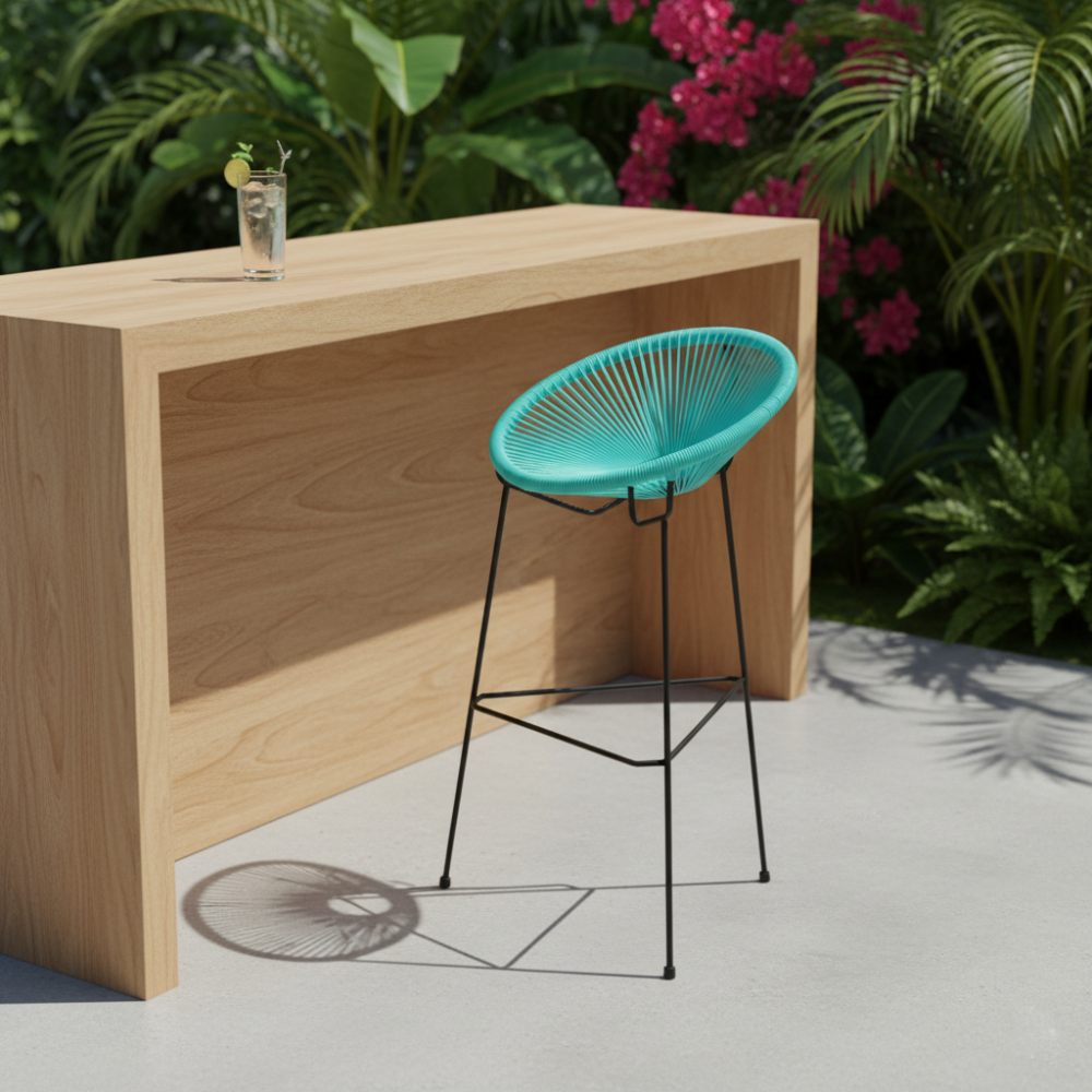 Chaise haute Acapulco Turquoise