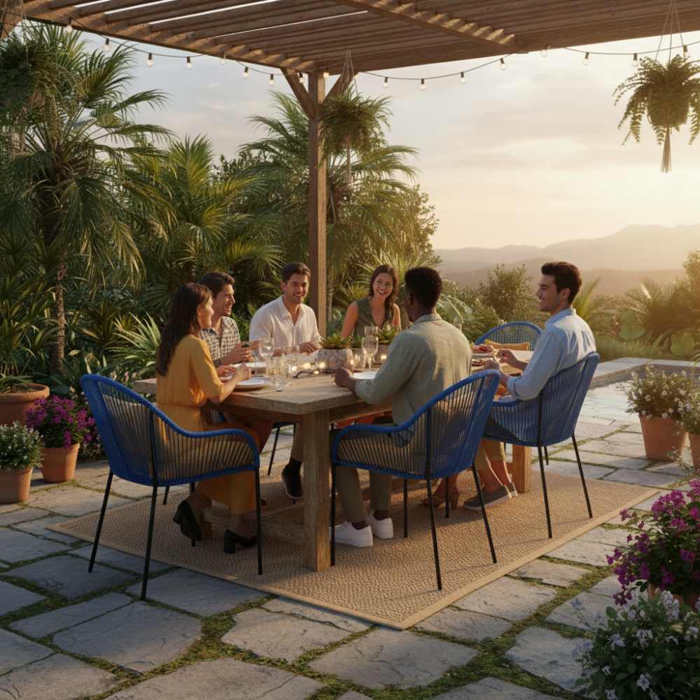 Chaise de salle à manger Bleu Roi | Collection TOAMASINA