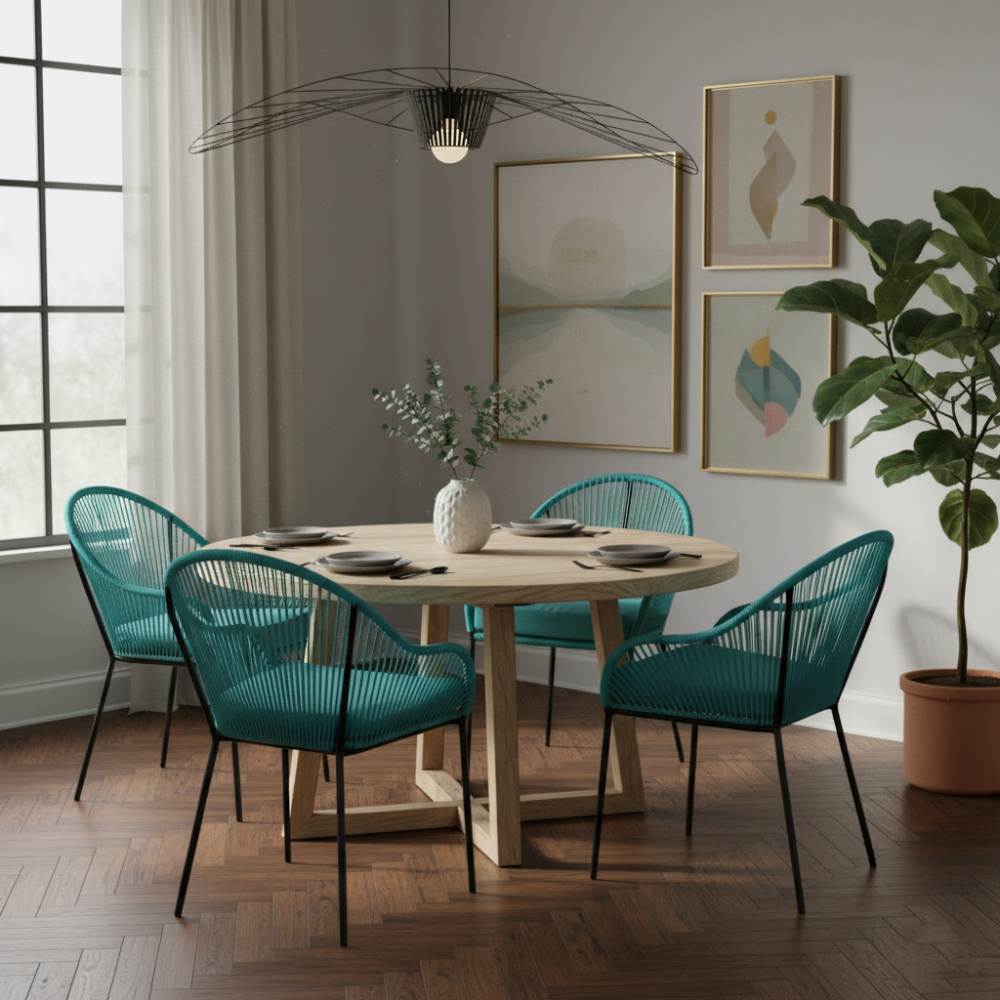 Chaise de salle à manger Turquoise | Collection TOAMASINA