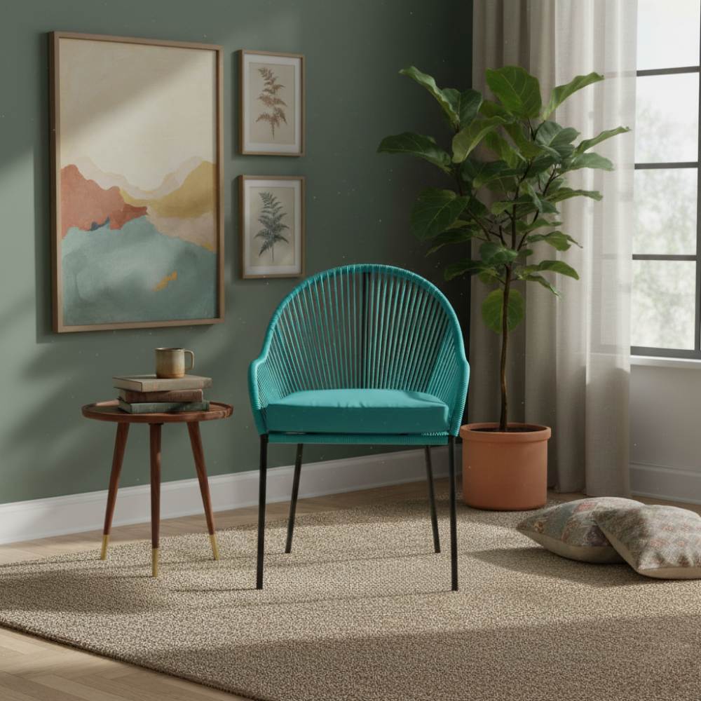 Chaise de salle à manger Turquoise | Collection TOAMASINA