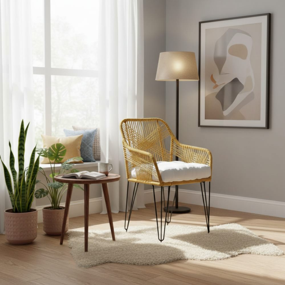 Chaise de salon bohème Miel | Collection SAMBAVA