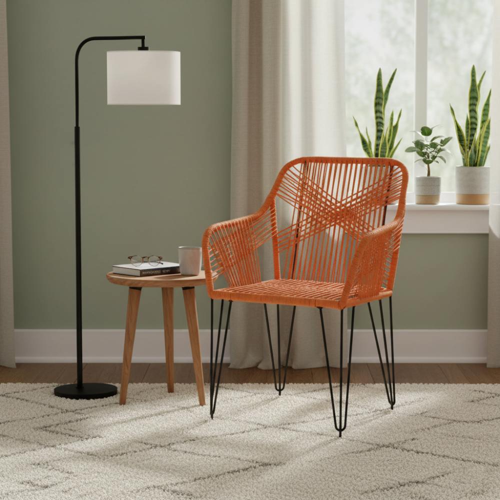 Chaise de salon bohème Orange | Collection SAMBAVA