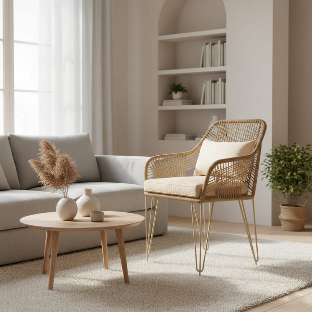 Chaise de salon bohème Sable | Collection SAMBAVA