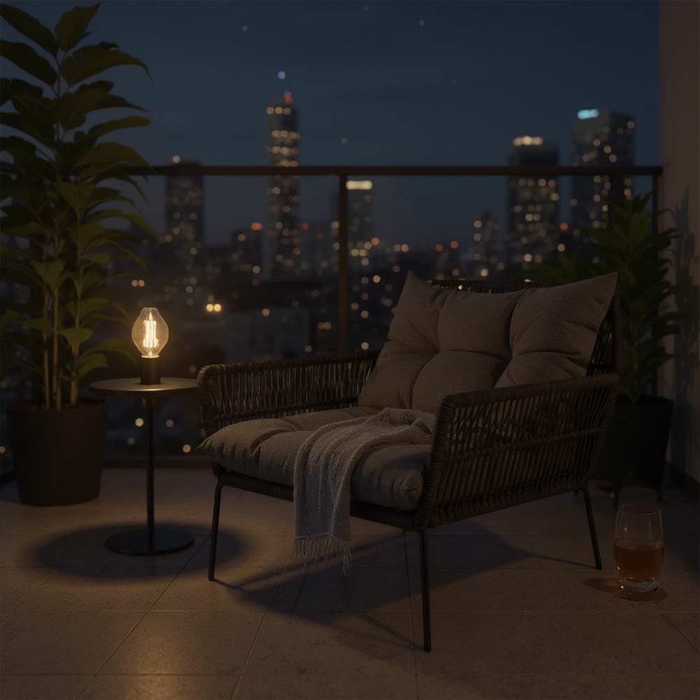 Fauteuil en corde tressée bohème Noir | Collection TANA