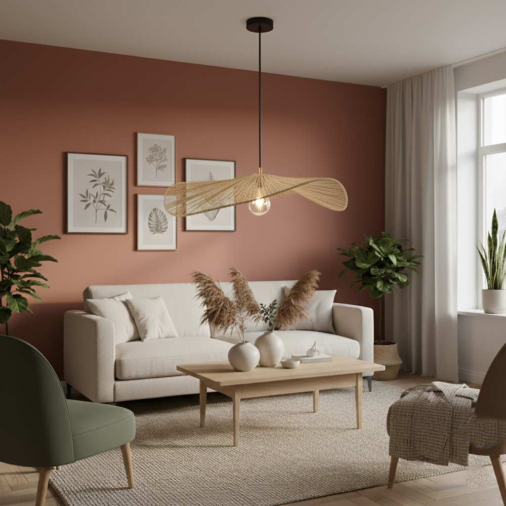 Suspension en corde naturelle bohème chic Sable | Collection MANAKARA