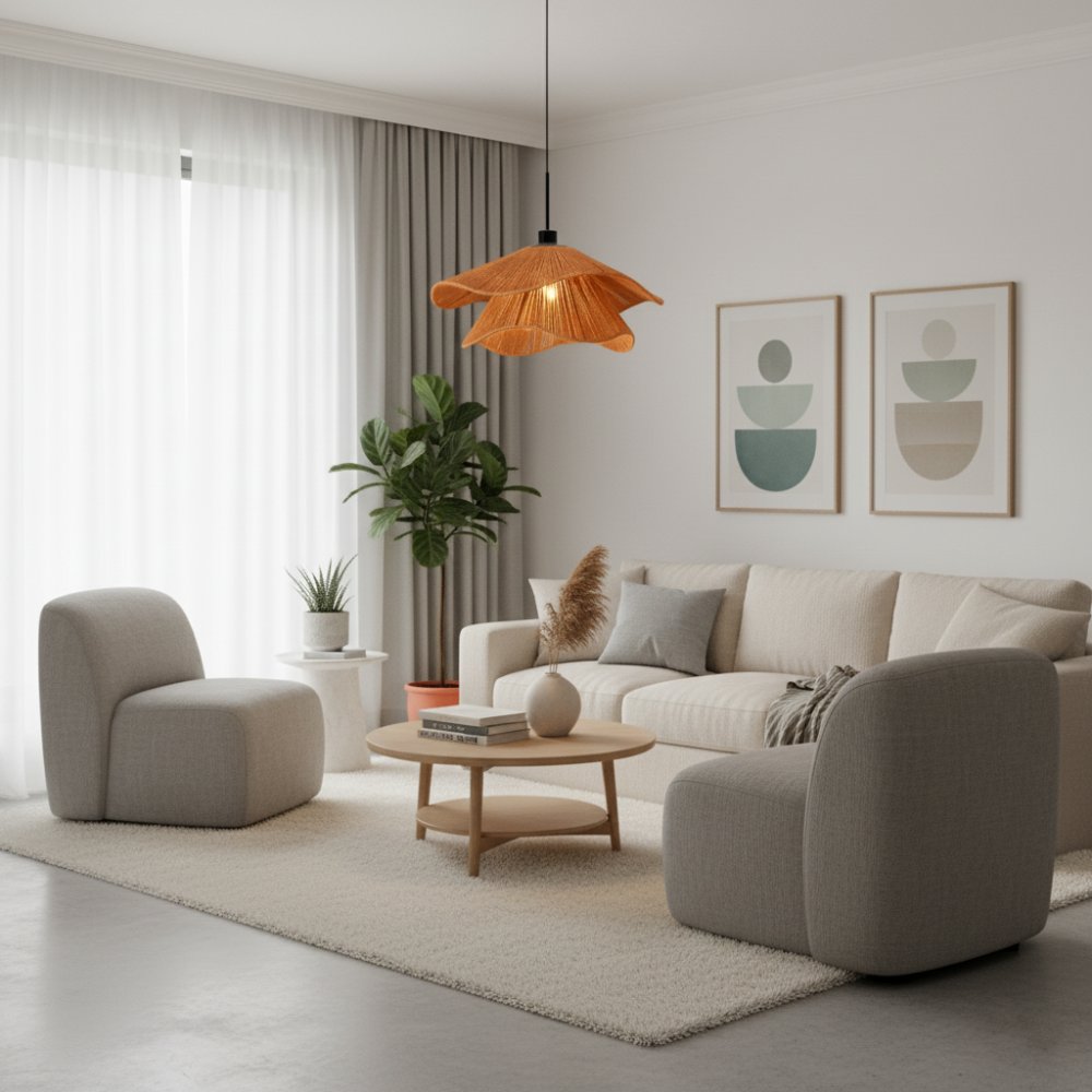 Plafonnier bohème chic Orange | Collection TANA