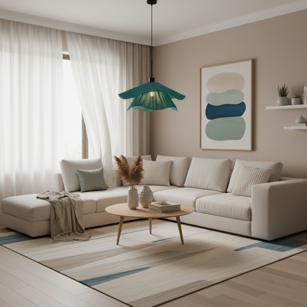 Plafonnier bohème chic Turquoise | Collection TANA