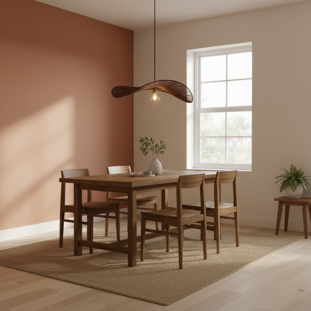 Suspension en corde naturelle bohème chic Chocolat | Collection MANAKARA