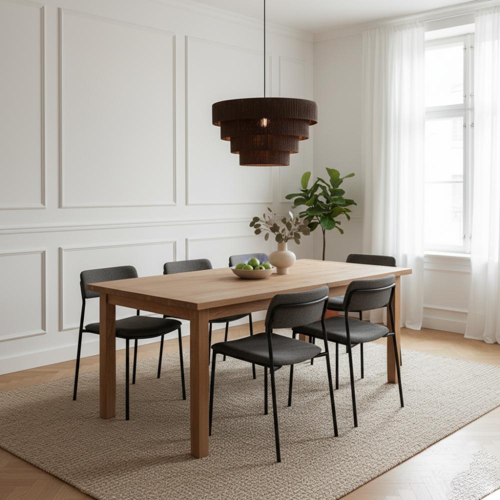 Plafonnier raphia Chocolat | Collection SAMBAVA