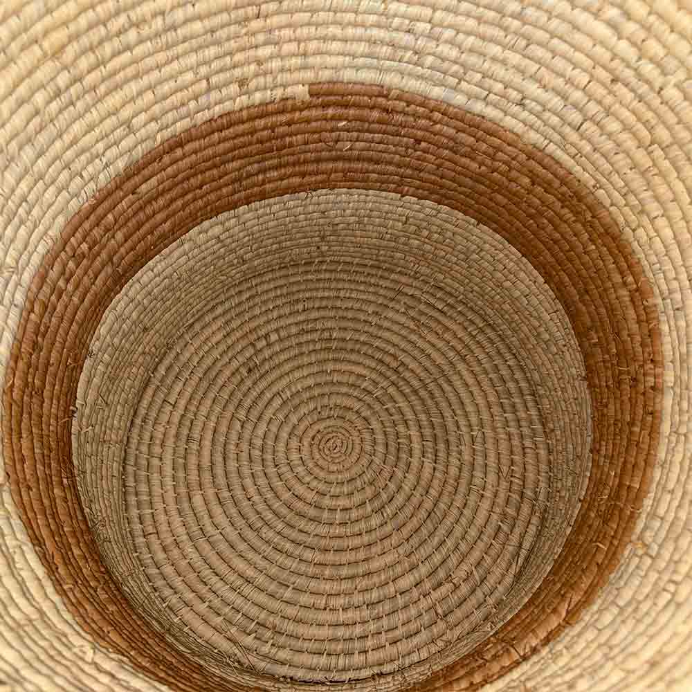 Panier moyen de rangement en raphia tressé bohème