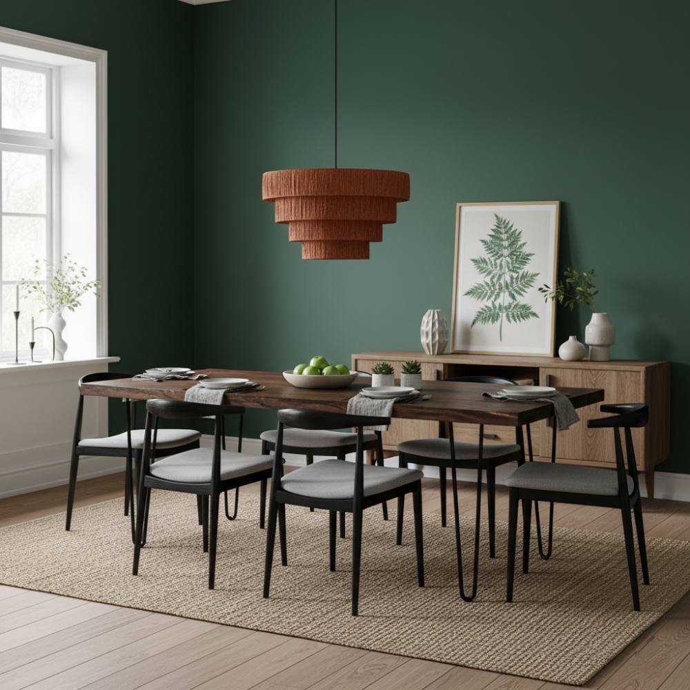 Plafonnier raphia Cannelle | Collection SAMBAVA