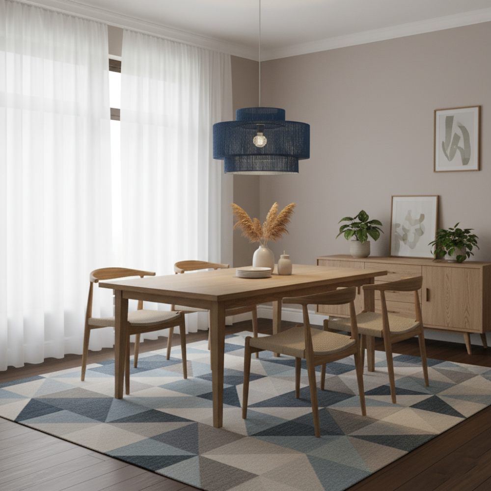 Plafonnier bohème rétro Bleu Roi | Collection MORONDAVA