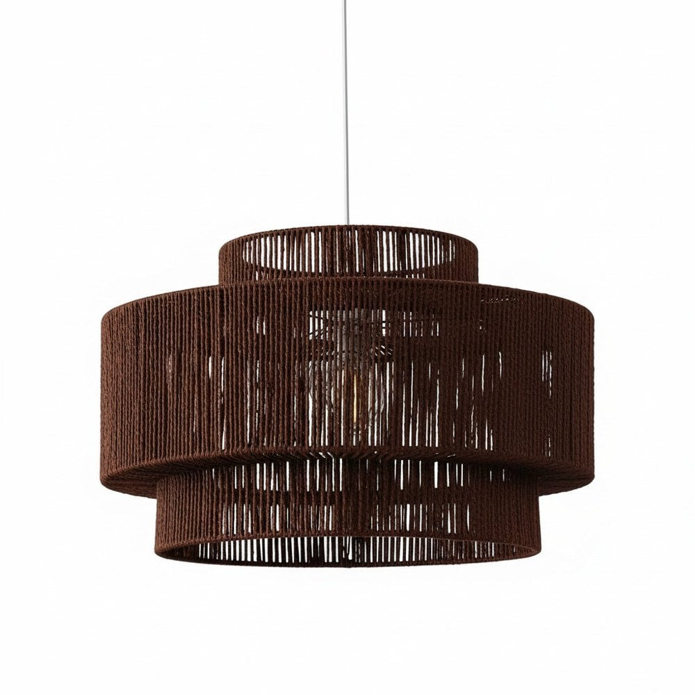 Plafonnier bohème rétro Chocolat | Collection MORONDAVA