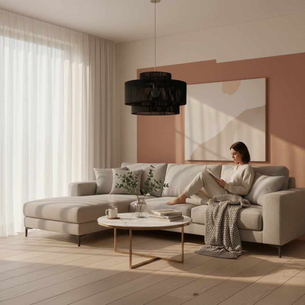 Plafonnier bohème rétro Noir | Collection MORONDAVA