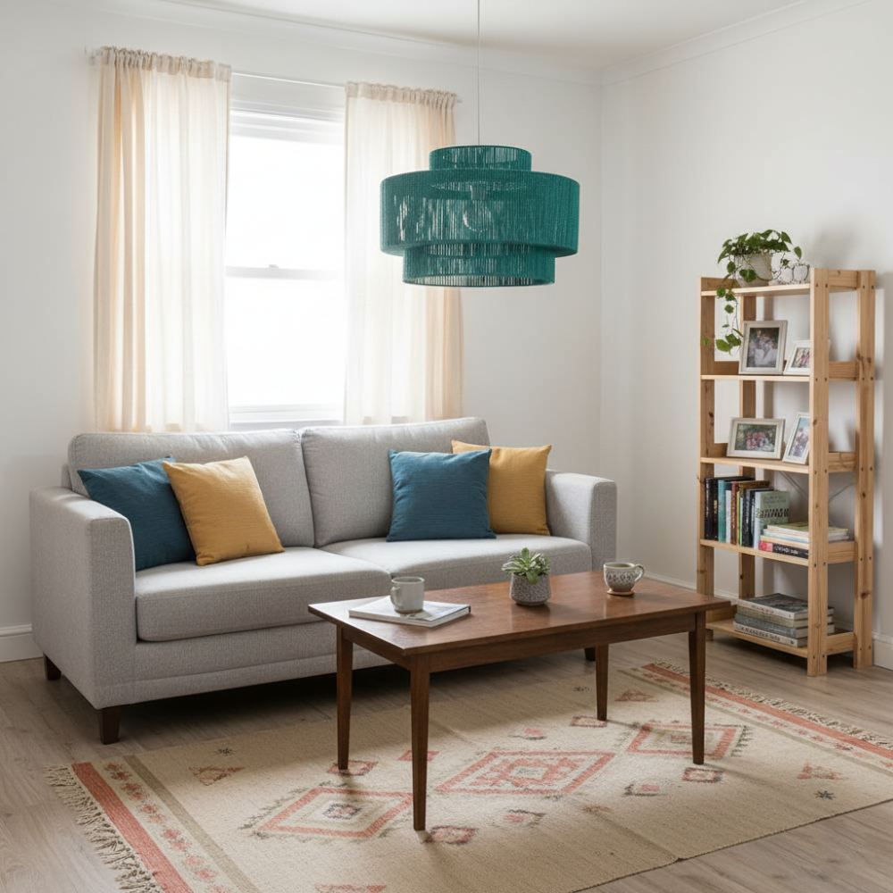 Plafonnier bohème rétro Turquoise | Collection MORONDAVA