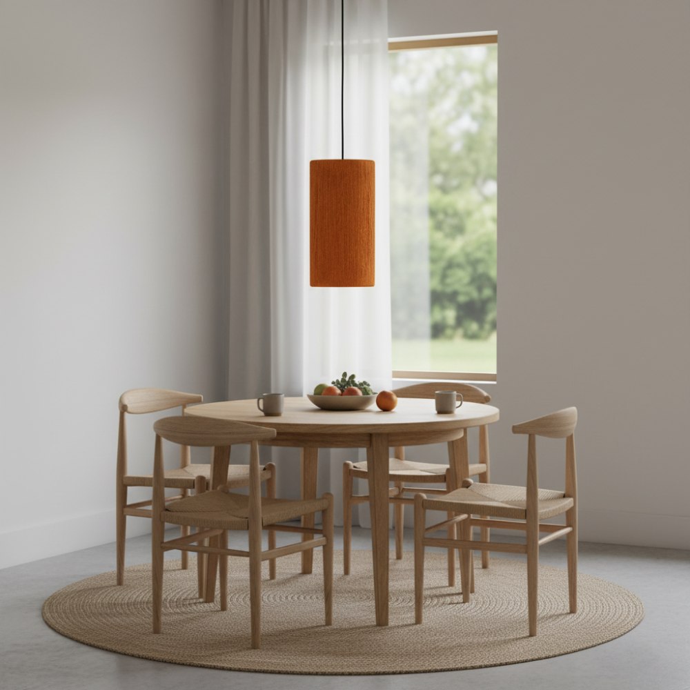 Plafonnier cylindrique bohème Orange | Collection ANTALAHA