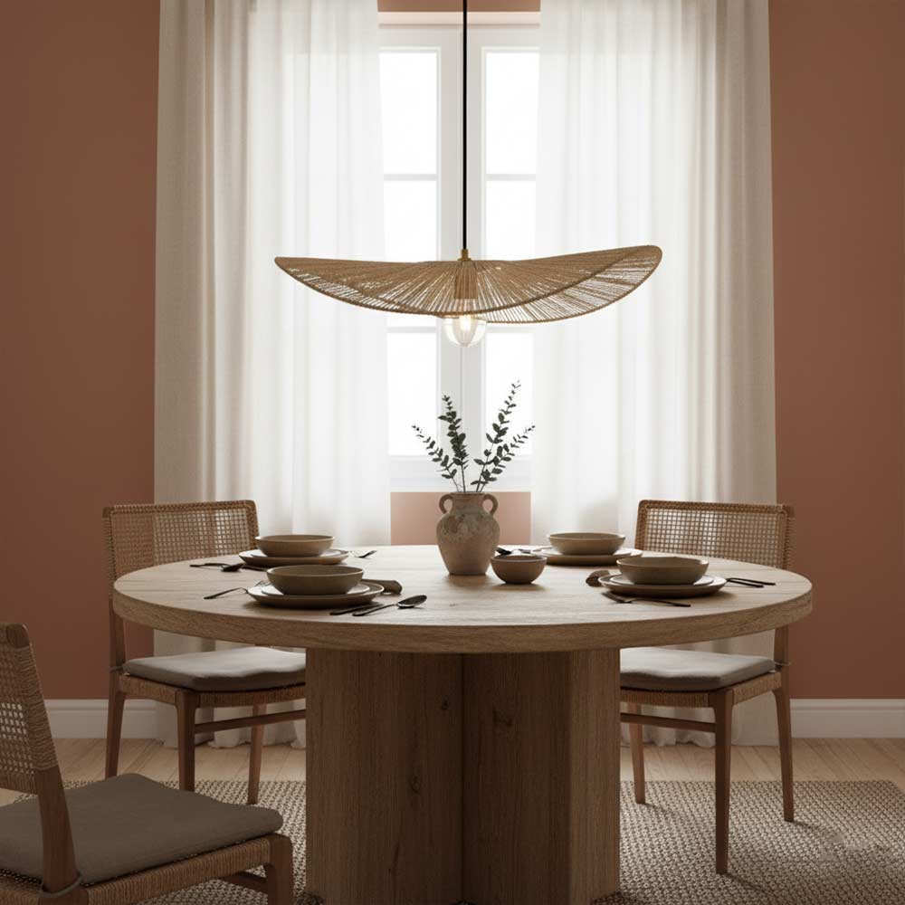 Suspension en corde naturelle bohème chic Sable | Collection MANAKARA